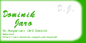 dominik jaro business card